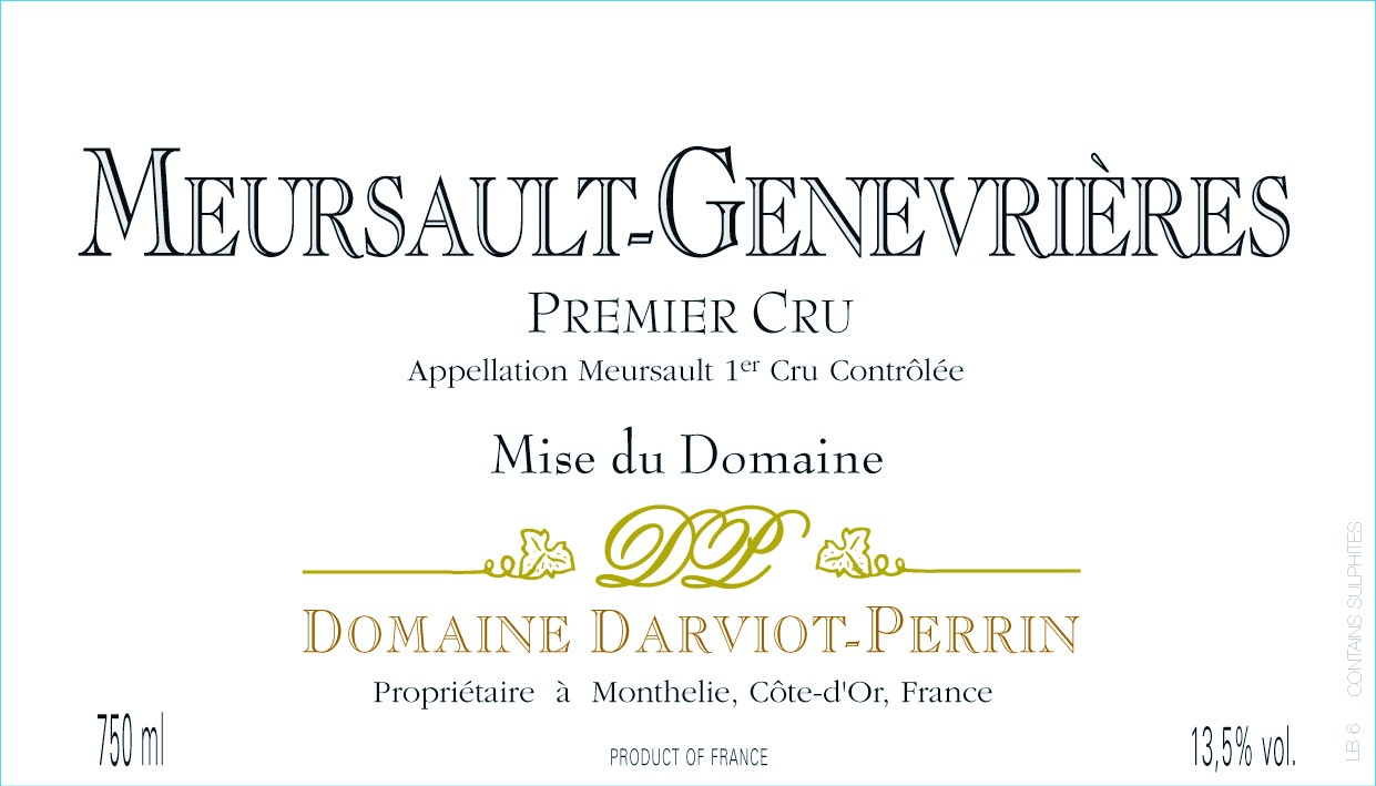 Meursault 1er Cru Genevrières